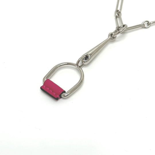 HERMES Necklace Swift Silver Heritage Esquetre PM Women Used Authentic