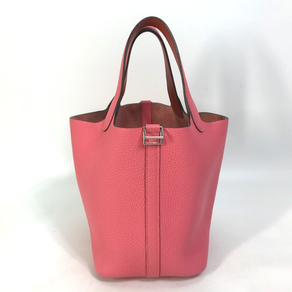 HERMES Handbag Taurillon Clemence pink Pico Tan Lock Ekra PM