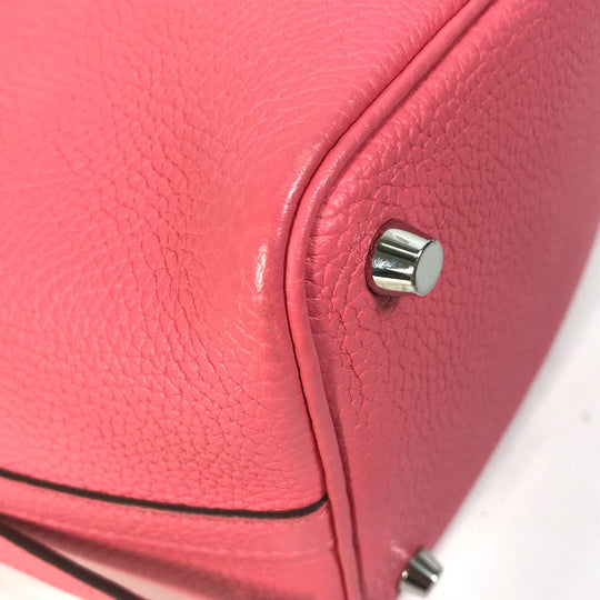 HERMES Handbag Taurillon Clemence pink Pico Tan Lock Ekra PM