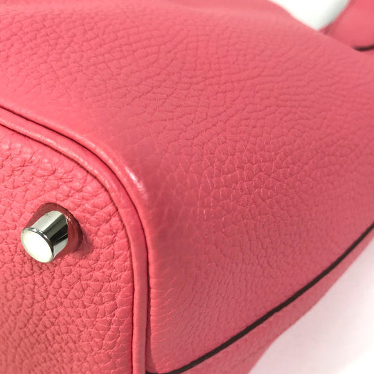 HERMES Handbag Taurillon Clemence pink Pico Tan Lock Ekra PM