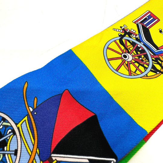 HERMES scarf silk multicolor Carriage Women Used Authentic