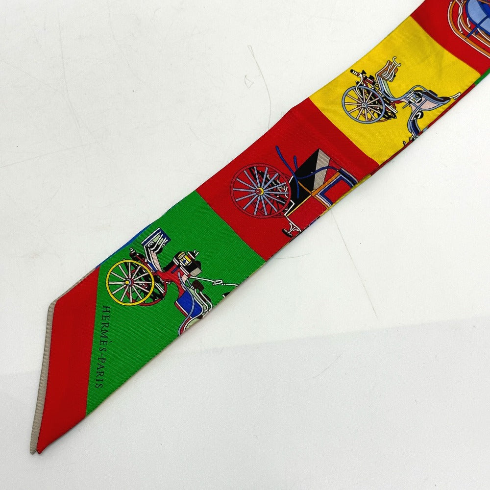 HERMES scarf silk multicolor Carriage Women Used Authentic