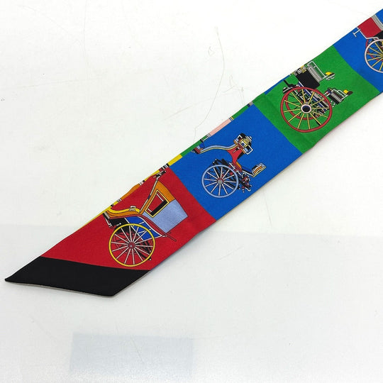 HERMES scarf silk multicolor Carriage Women Used Authentic