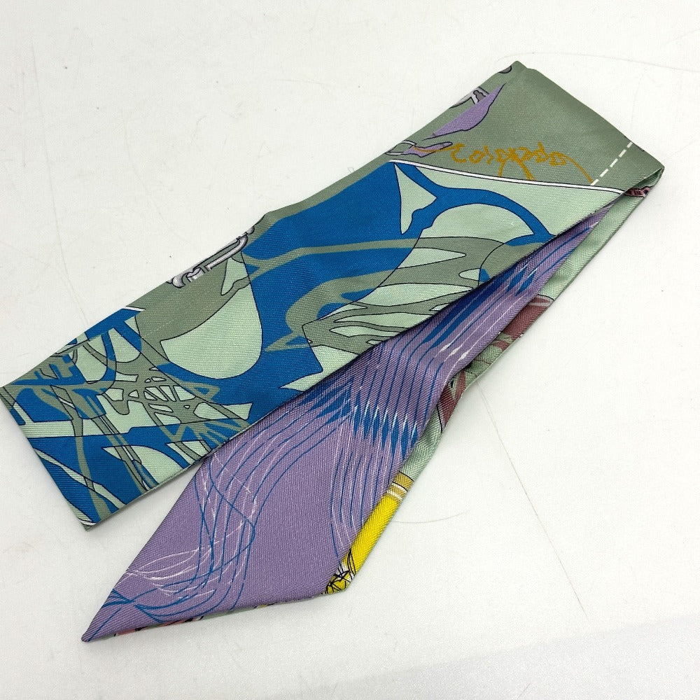 HERMES scarf silk multicolor bottle ship Women Used Authentic