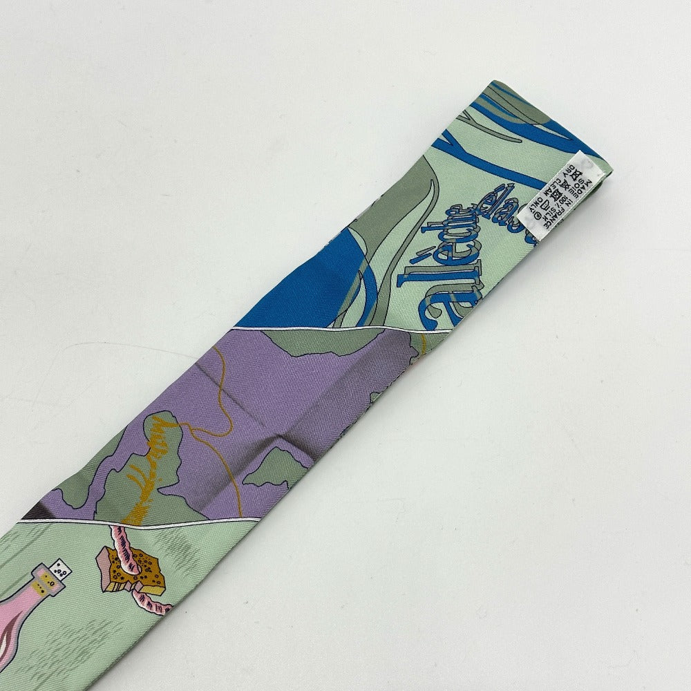 HERMES scarf silk multicolor bottle ship Women Used Authentic