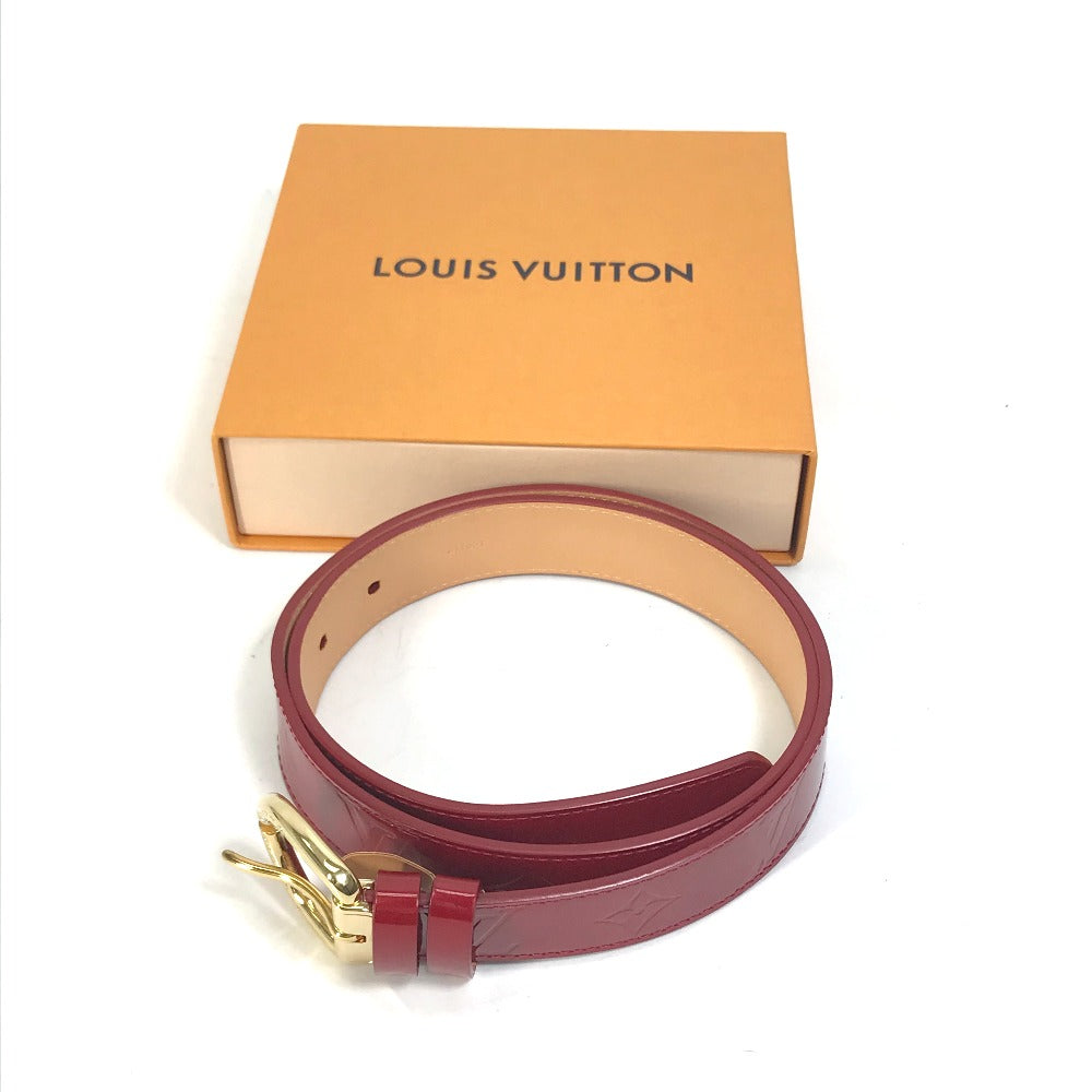 LOUIS VUITTON belt M6980U Monogram Vernis Red Monogram Vernis Saintur Women 80/32 Used Authentic