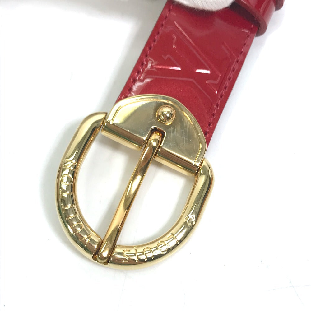 LOUIS VUITTON belt M6980U Monogram Vernis Red Monogram Vernis Saintur Women 80/32 Used Authentic