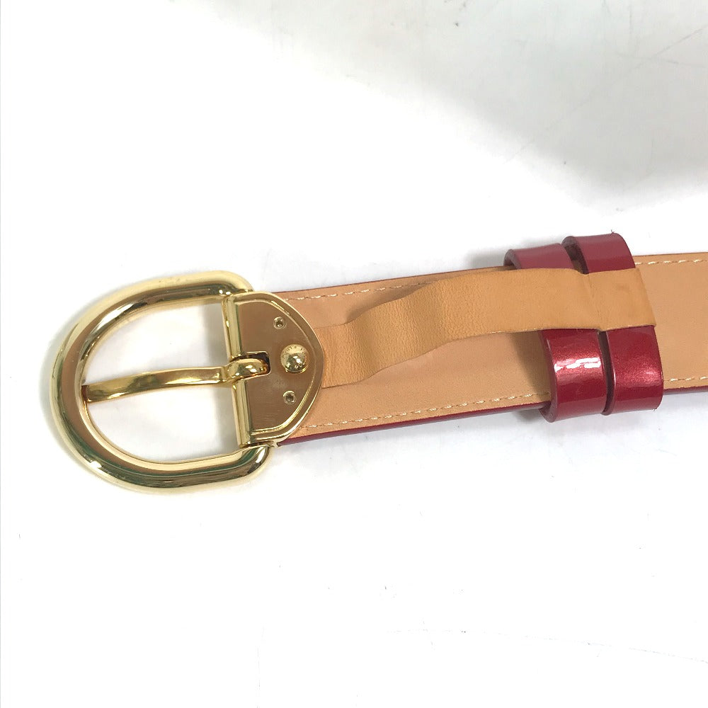 LOUIS VUITTON belt M6980U Monogram Vernis Red Monogram Vernis Saintur Women 80/32 Used Authentic