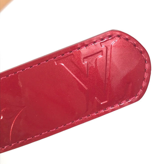 LOUIS VUITTON belt M6980U Monogram Vernis Red Monogram Vernis Saintur Women 80/32 Used Authentic