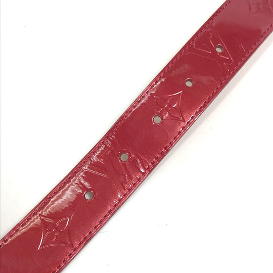 LOUIS VUITTON belt M6980U Monogram Vernis Red Monogram Vernis Saintur Women 80/32 Used Authentic