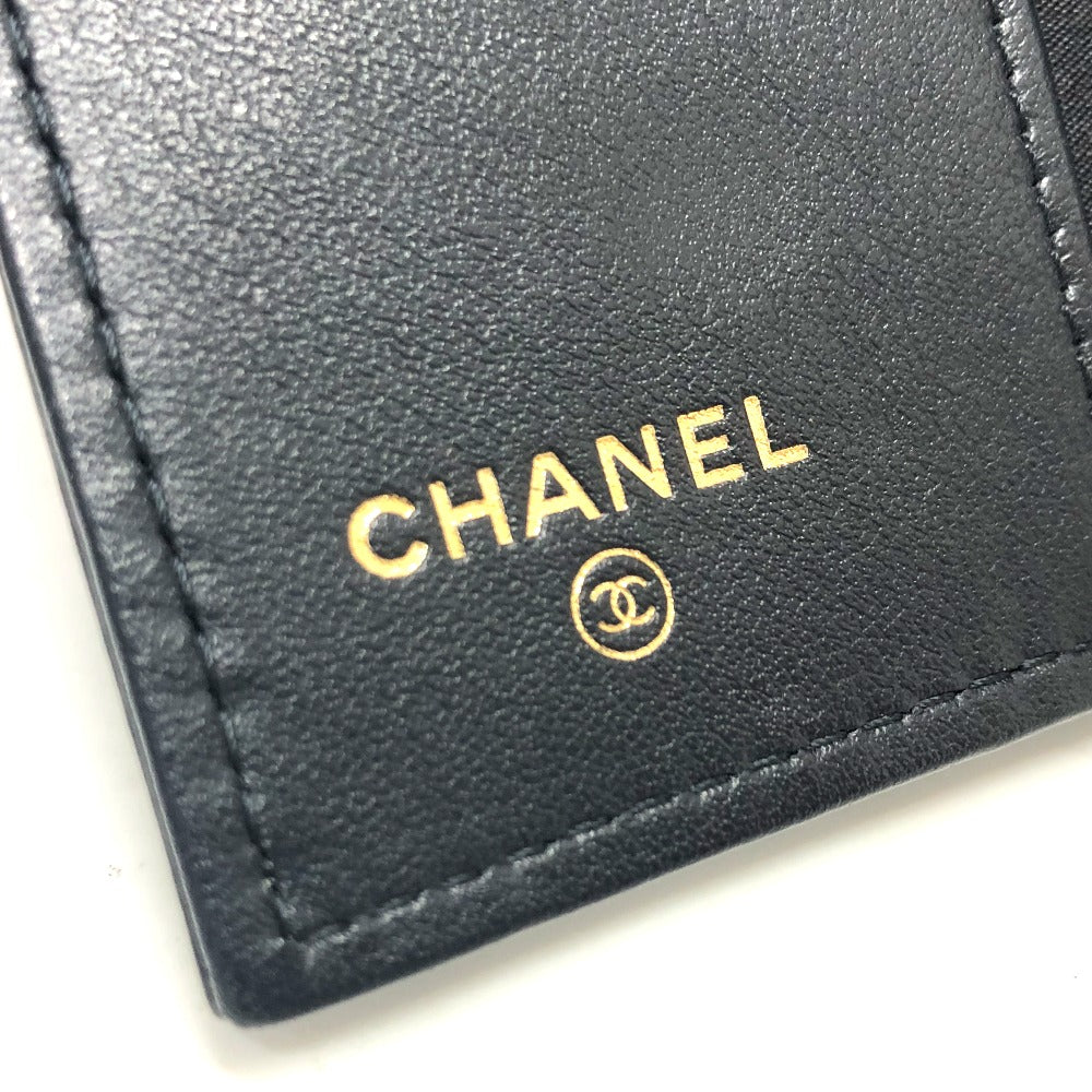 CHANEL Key case Key holder  leather black COCO Mark 4 stations with key ring Women Used Authentic