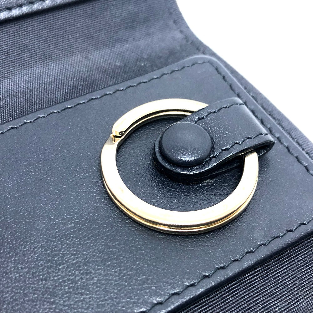 CHANEL Key case Key holder  leather black COCO Mark 4 stations with key ring Women Used Authentic