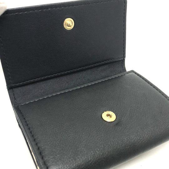 CHANEL Key case Key holder  leather black COCO Mark 4 stations with key ring Women Used Authentic