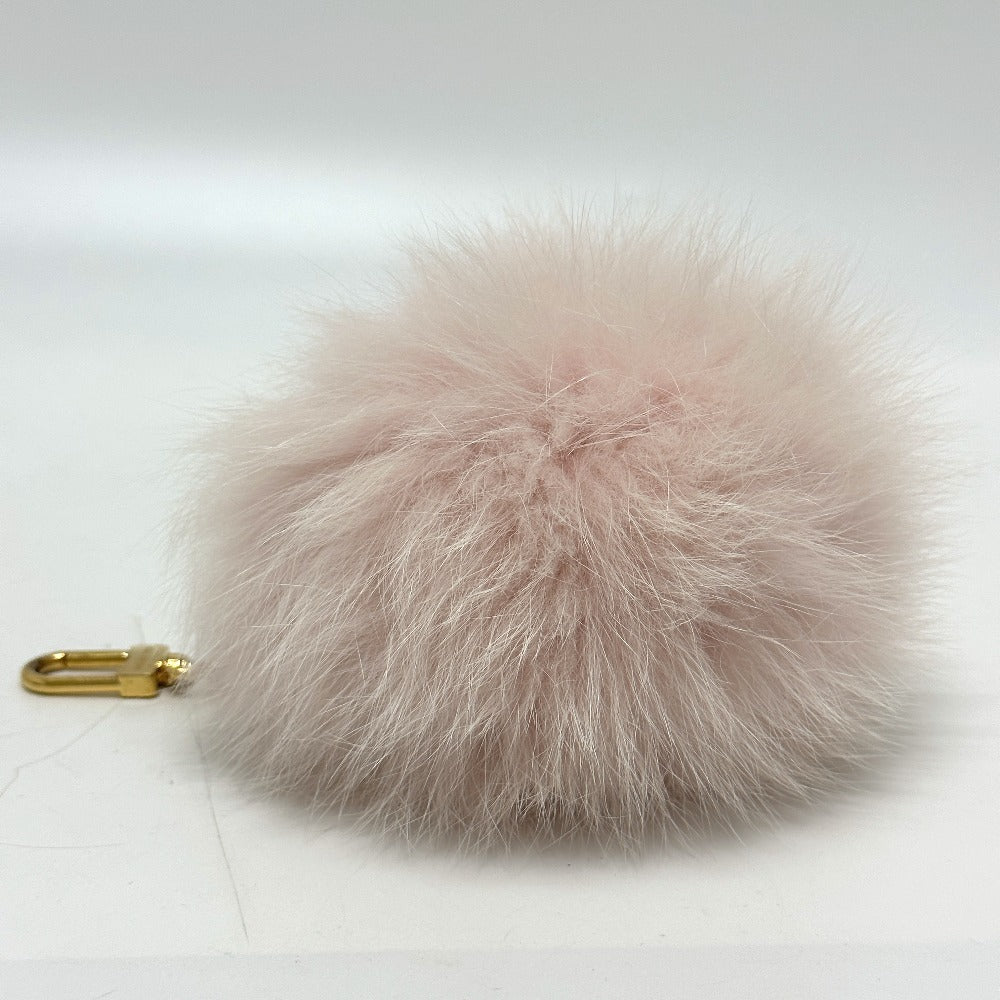 LOUIS VUITTON charm M67371 fur pink Fluffy Fuzzy bubble Women Used Authentic