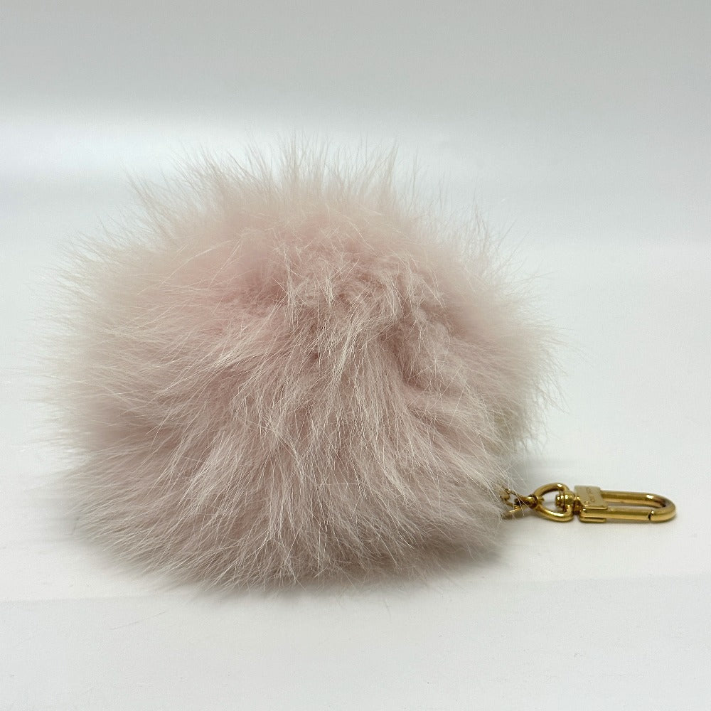 LOUIS VUITTON charm M67371 fur pink Fluffy Fuzzy bubble Women Used Authentic