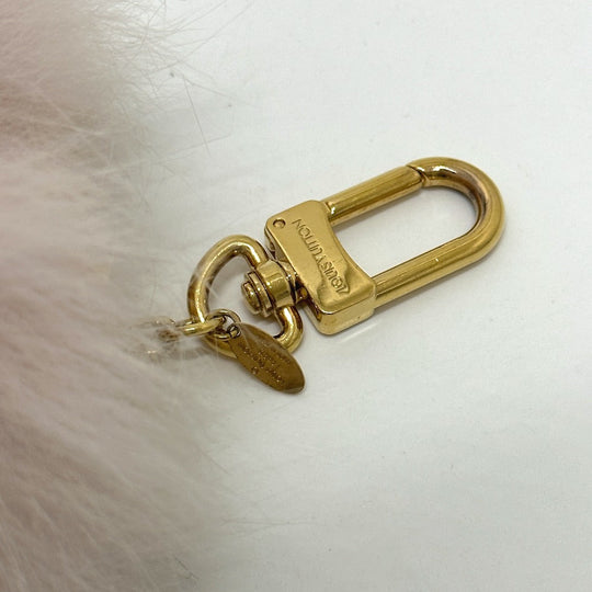 LOUIS VUITTON charm M67371 fur pink Fluffy Fuzzy bubble Women Used Authentic