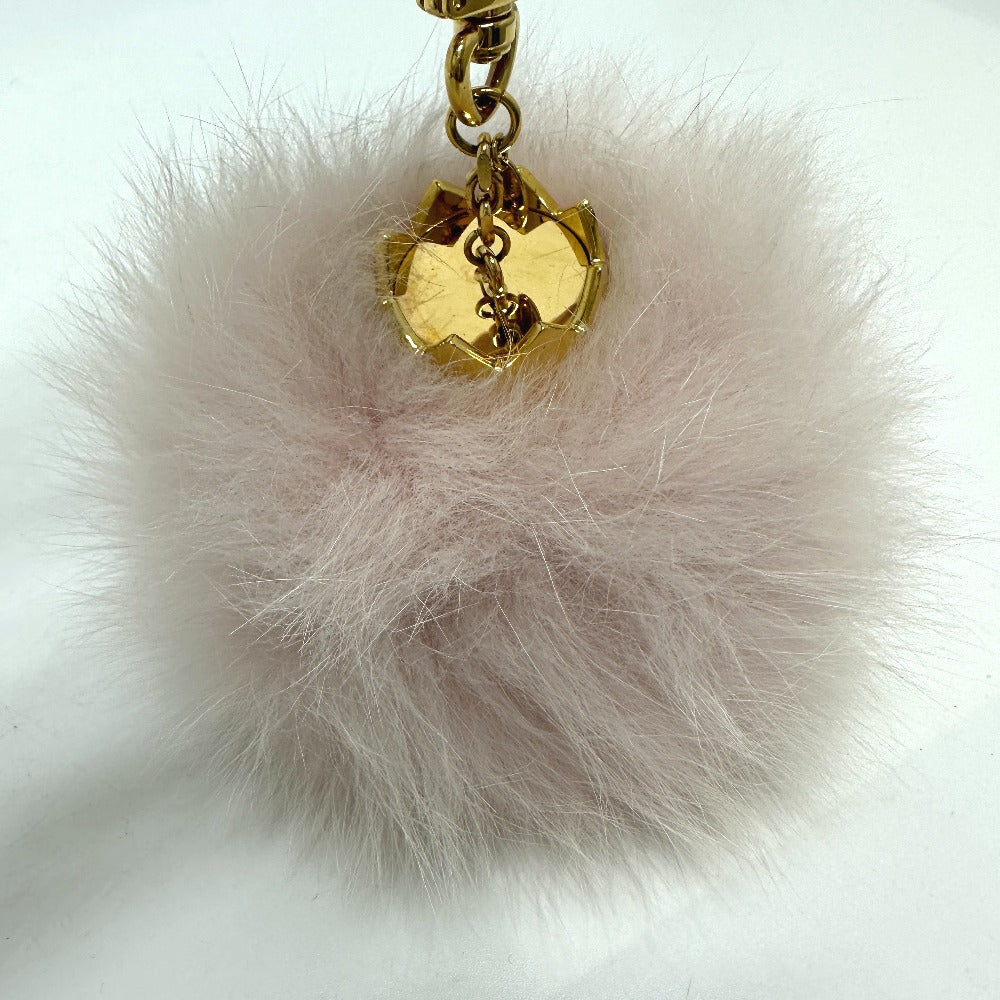 LOUIS VUITTON charm M67371 fur pink Fluffy Fuzzy bubble Women Used Authentic