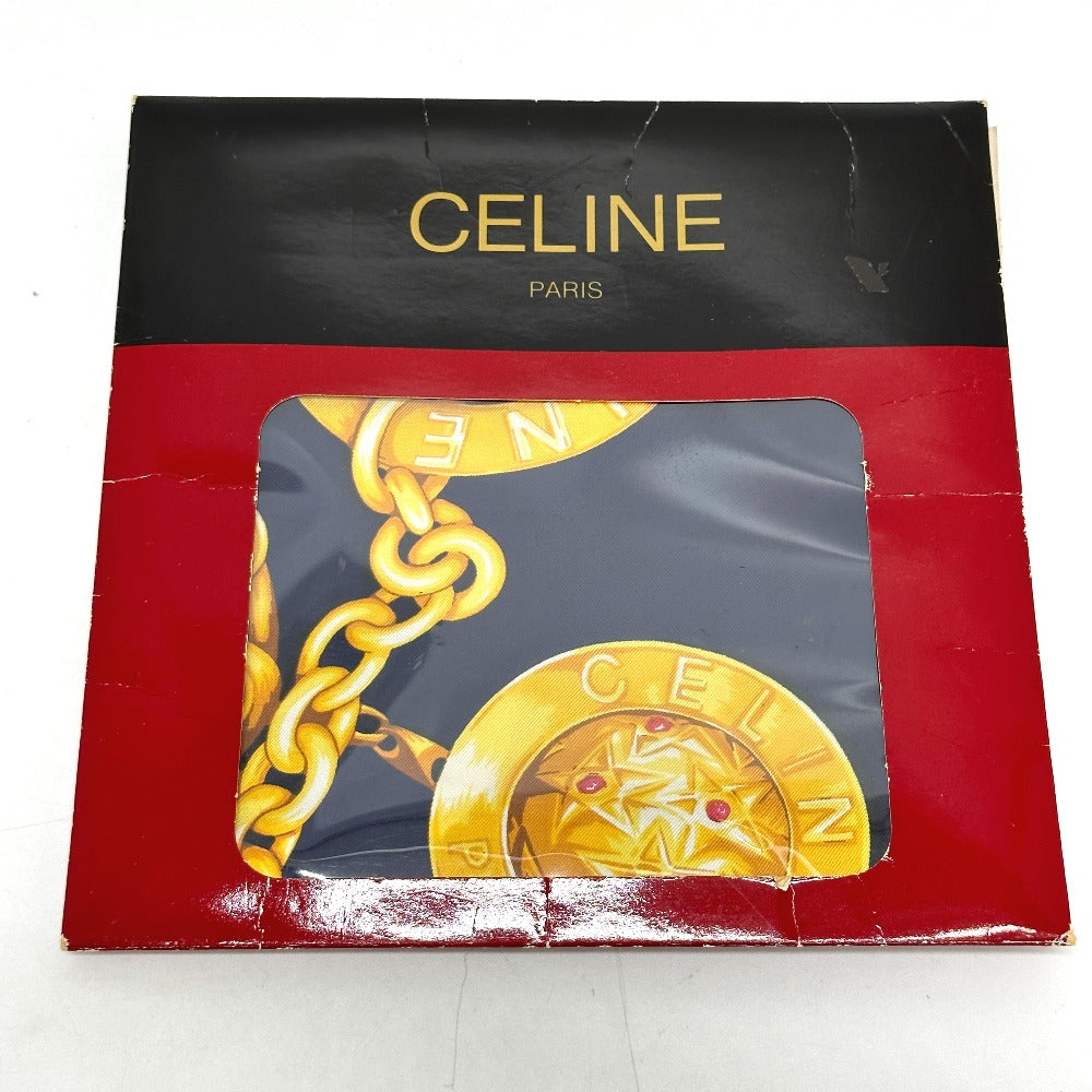 CELINE scarf silk purple Jewelry motif Women Used Authentic