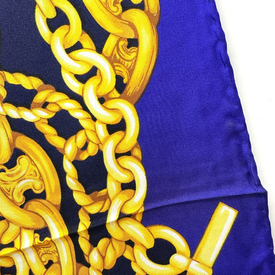 CELINE scarf silk purple Jewelry motif Women Used Authentic