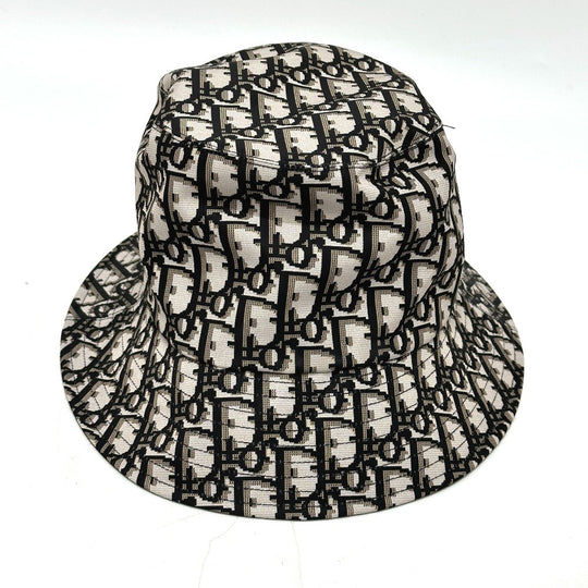 Dior hat Nylon Gray x black Trotter Bucket hat Bob hat Women Size unknown Used Authentic