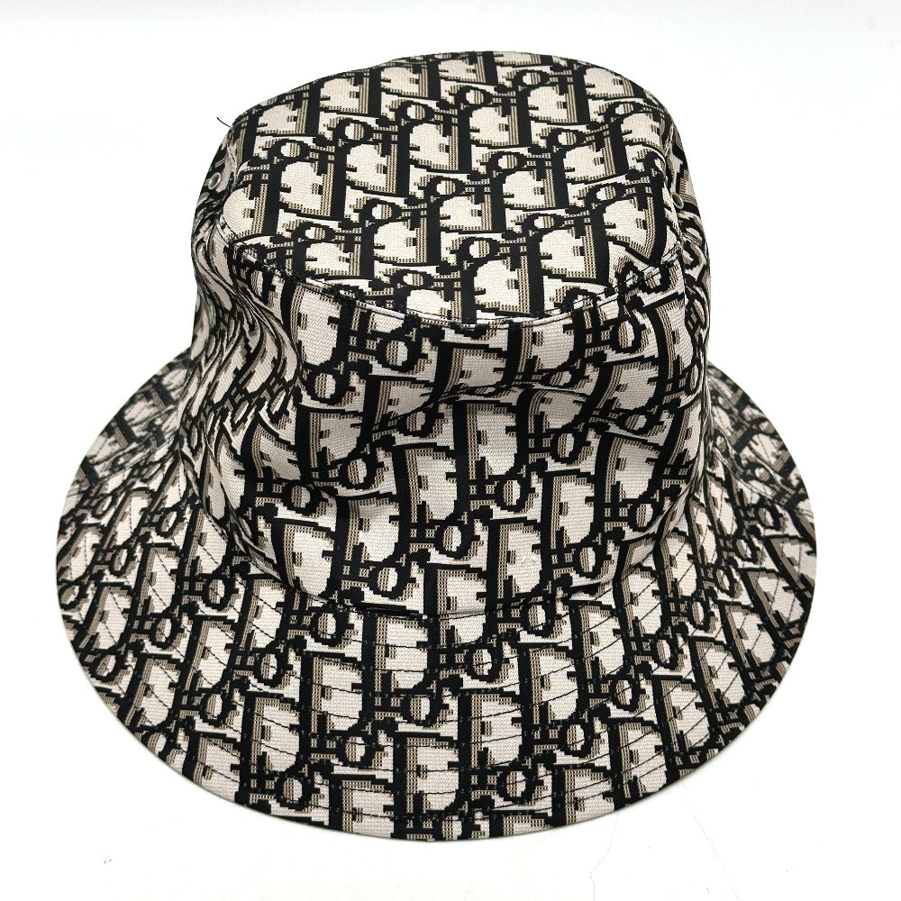 Dior hat Nylon Gray x black Trotter Bucket hat Bob hat Women Size unknown Used Authentic