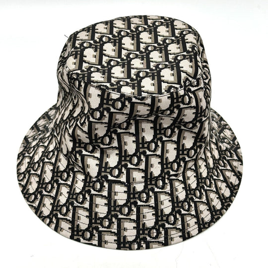 Dior hat Nylon Gray x black Trotter Bucket hat Bob hat Women Size unknown Used Authentic