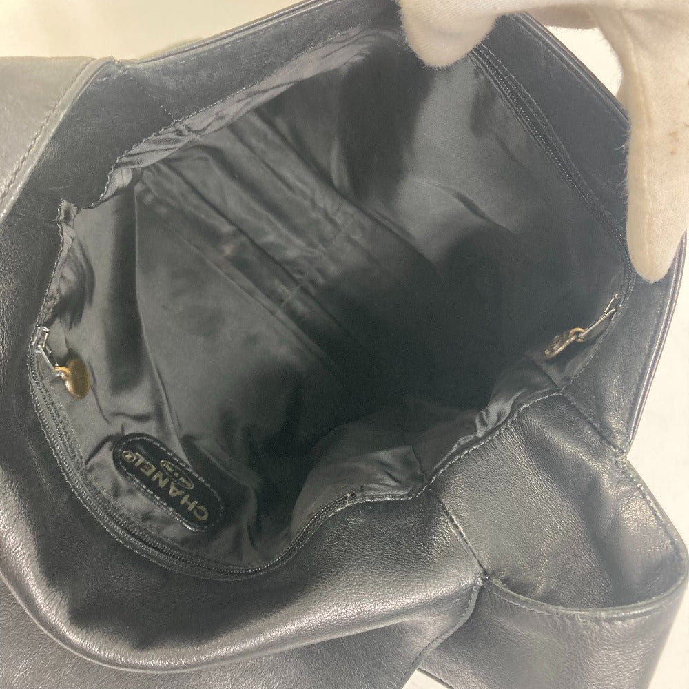 CHANEL Shoulder Bag lambskin black Shoulder CC COCO Mark Women Used Authentic