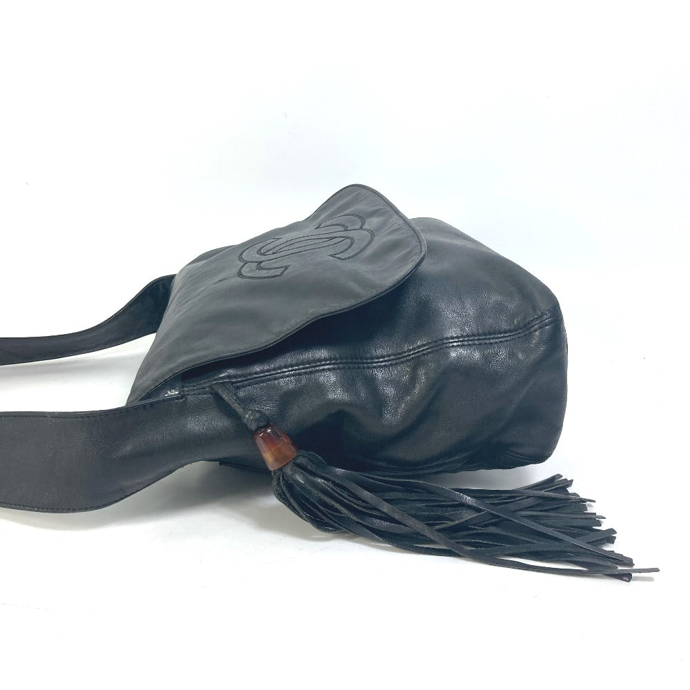 CHANEL Shoulder Bag lambskin black Shoulder CC COCO Mark Women Used Authentic