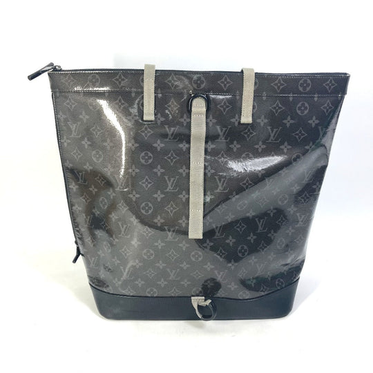 LOUIS VUITTON Tote Bag M43900 Plastics black Monogram Eclipse Glaze Zipped tote mens Used Authentic