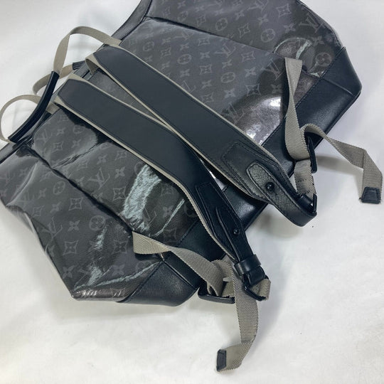 LOUIS VUITTON Tote Bag M43900 Plastics black Monogram Eclipse Glaze Zipped tote mens Used Authentic