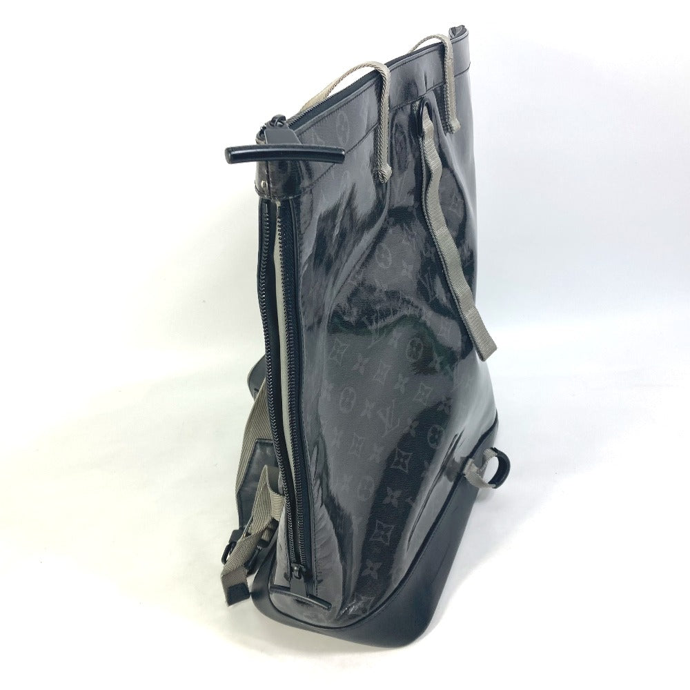 LOUIS VUITTON Tote Bag M43900 Plastics black Monogram Eclipse Glaze Zipped tote mens Used Authentic