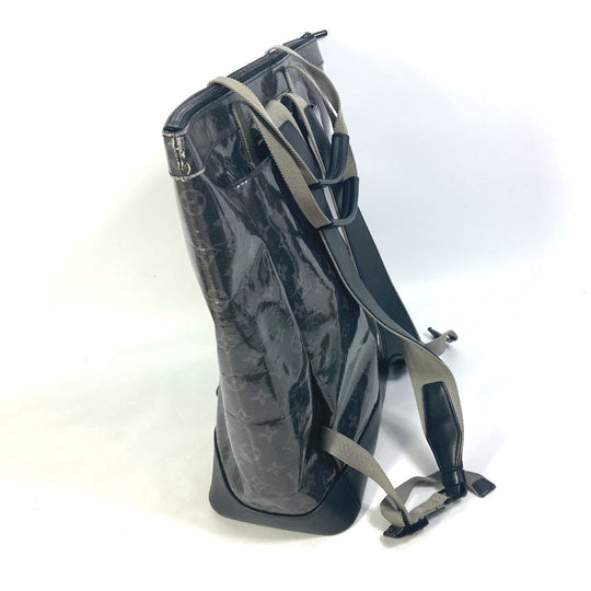 LOUIS VUITTON Tote Bag M43900 Plastics black Monogram Eclipse Glaze Zipped tote mens Used Authentic