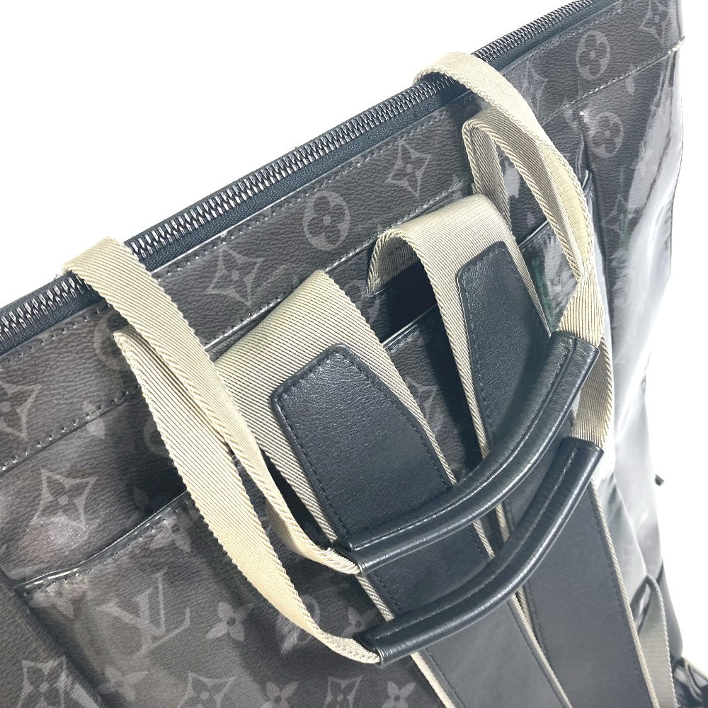 LOUIS VUITTON Tote Bag M43900 Plastics black Monogram Eclipse Glaze Zipped tote mens Used Authentic