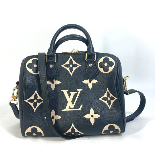 LOUIS VUITTON Boston Duffel bag M58947 Monogram Ann Platt Leather black Monogram Ann Platt Speedy bandouliere 25 Women Used Authentic