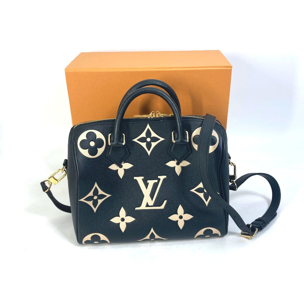 LOUIS VUITTON Boston Duffel bag M58947 Monogram Ann Platt Leather black Monogram Ann Platt Speedy bandouliere 25 Women Used Authentic