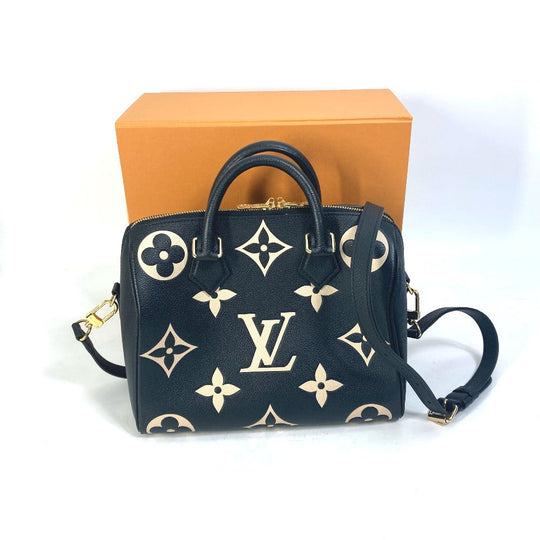 LOUIS VUITTON Boston Duffel bag M58947 Monogram Ann Platt Leather black Monogram Ann Platt Speedy bandouliere 25 Women Used Authentic