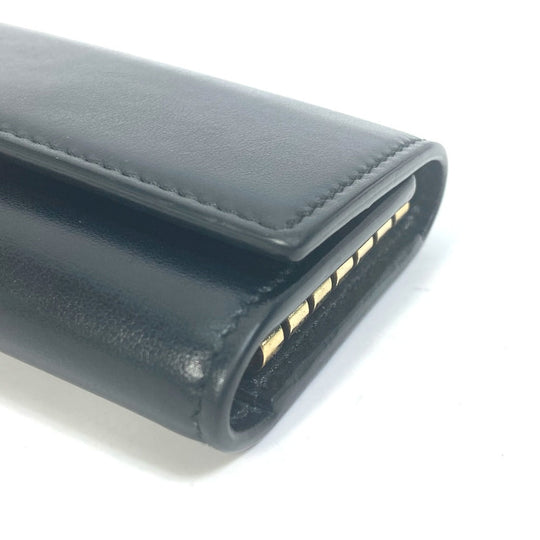 GUCCI Key case Key holder  547588 leather black logo six hooks key Women Used Authentic