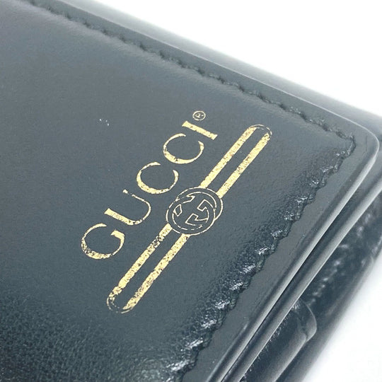 GUCCI Key case Key holder  547588 leather black logo six hooks key Women Used Authentic