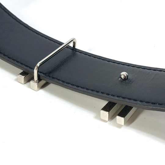 HERMES belt Togo gray H belt Ash okare Women 80 Used Authentic