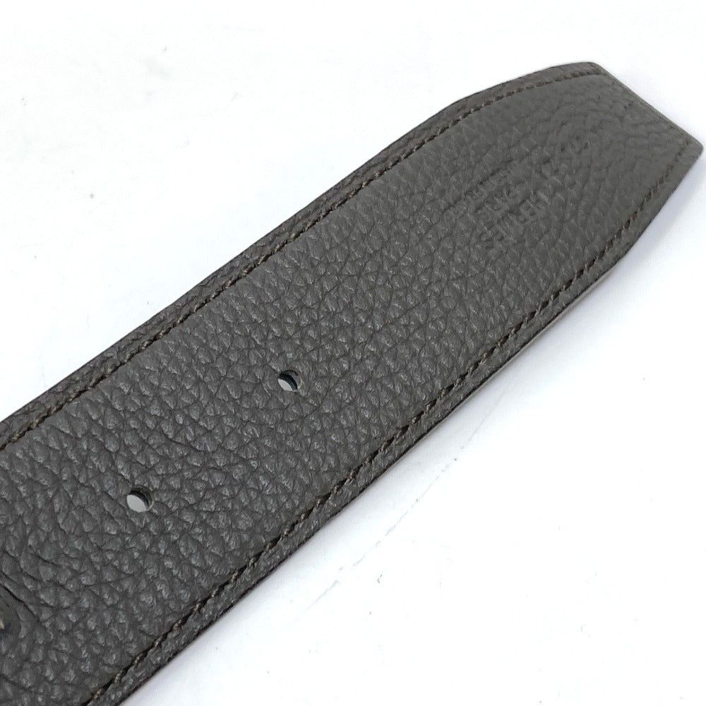 HERMES belt Togo gray H belt Ash okare Women 80 Used Authentic