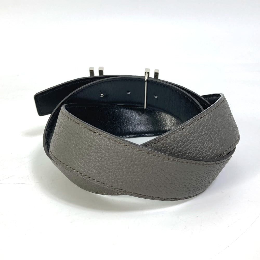 HERMES belt Togo gray H belt Ash okare Women 80 Used Authentic