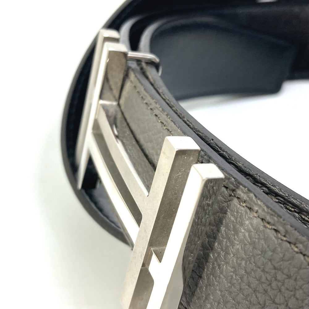 HERMES belt Togo gray H belt Ash okare Women 80 Used Authentic