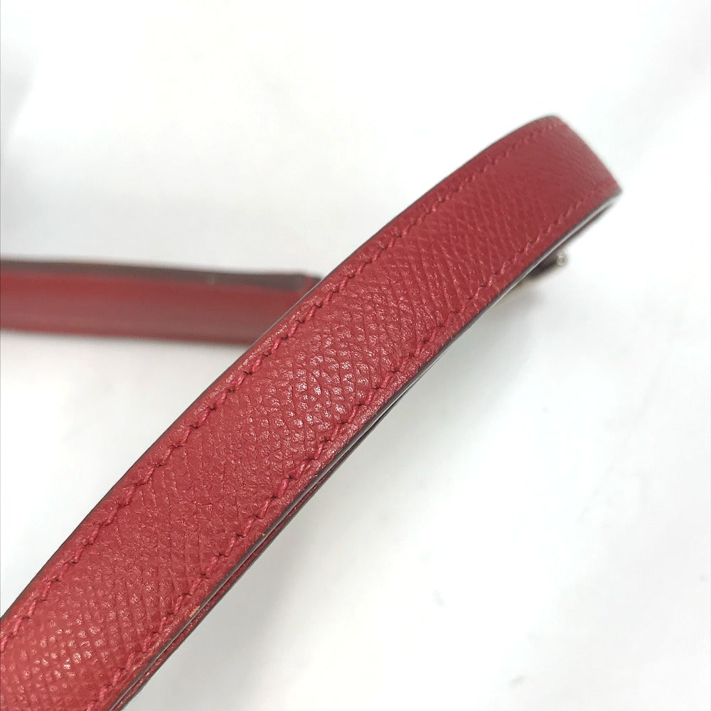 HERMES Shoulder Bag Epsom Red Shoulder Berlango PM Women Used Authentic
