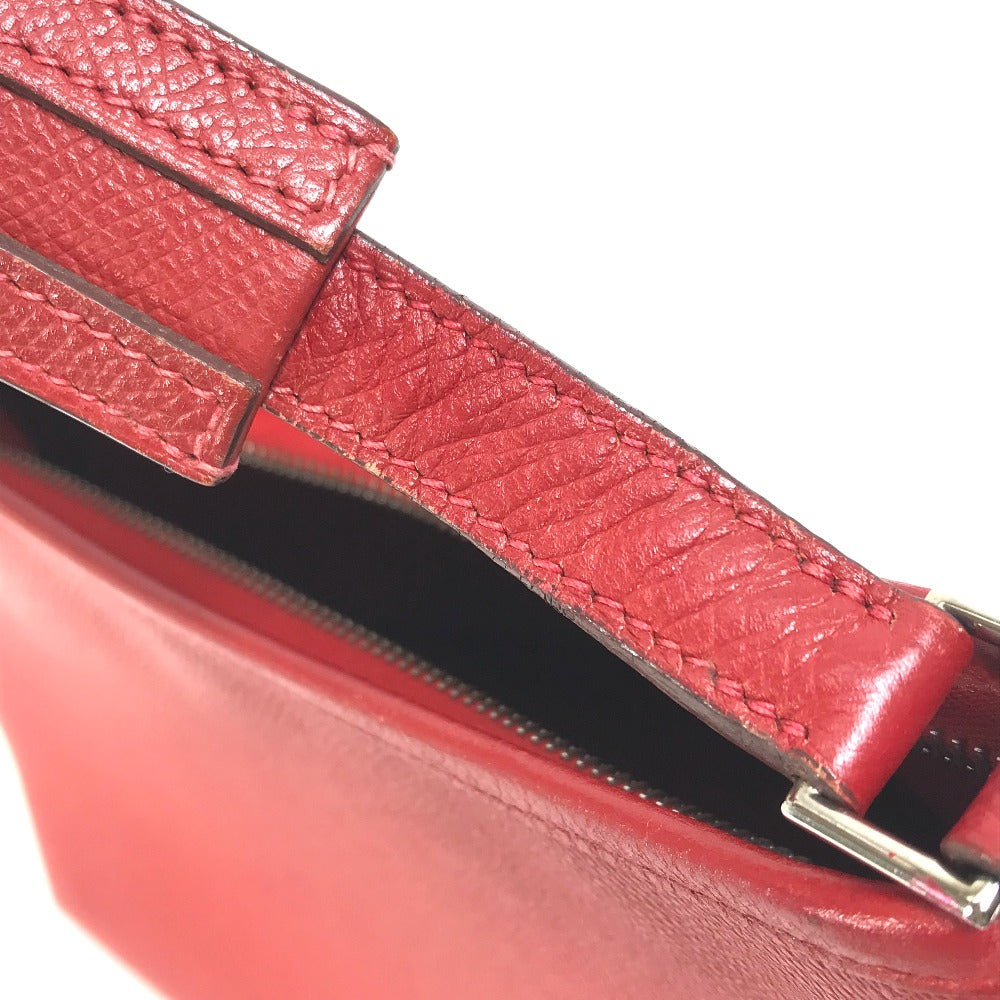 HERMES Shoulder Bag Epsom Red Shoulder Berlango PM Women Used Authentic