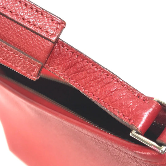 HERMES Shoulder Bag Epsom Red Shoulder Berlango PM Women Used Authentic