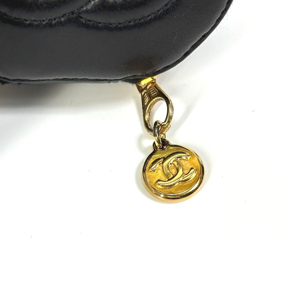 CHANEL Accessory case A02786 lambskin black accessory case COCO Mark CC Women Used Authentic