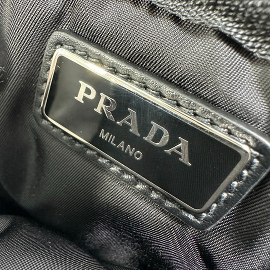 PRADA Pouch 2NA026 Nylon Red Triangle logo plate TESSUTO SOFT mens Used Authentic