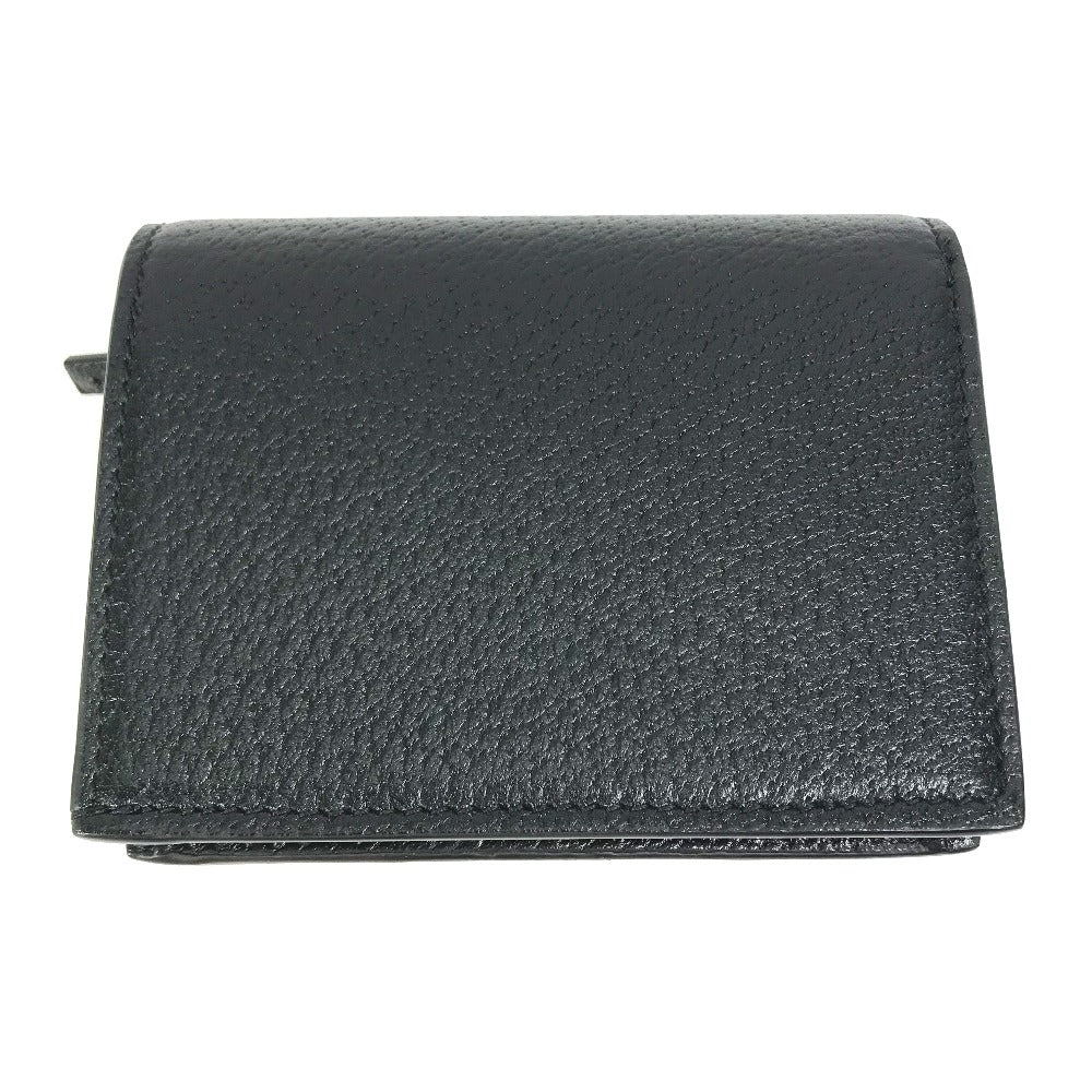 GUCCI Folded wallet 702248 leather black logo adidas collaboration Shoulder wallet Women Used Authentic