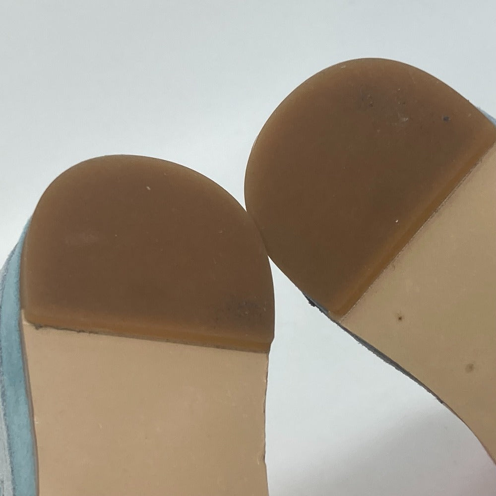 HERMES Sandals suede multicolor Shoes heel wedge sole moon star moon star Women 36 Used Authentic