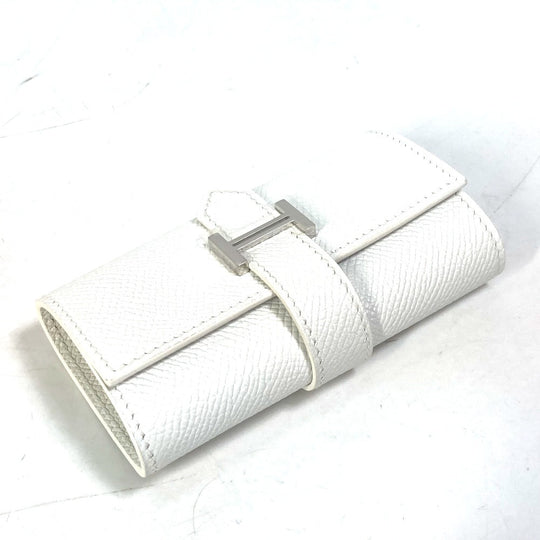 HERMES Key case Key holder  Epsom white HMetal Bean unisex(Unisex) Used Authentic